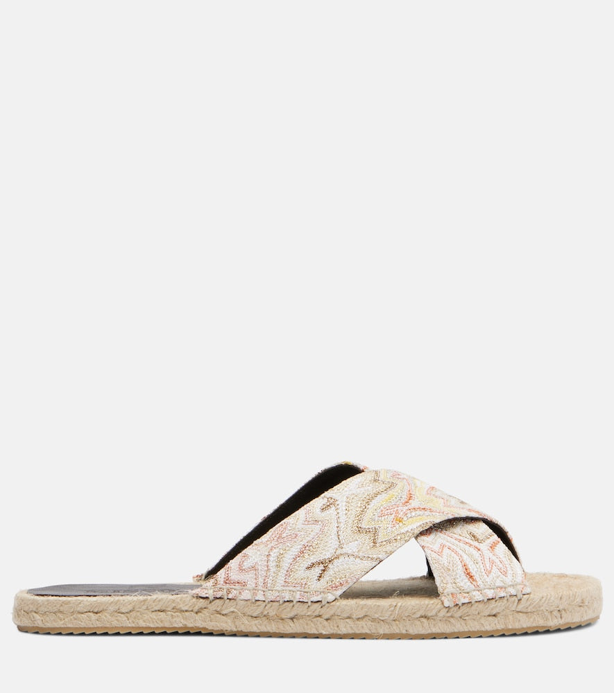 Missoni Harlow Zigzag lame espadrille sandals - Multicoloured Flat Espadrilles