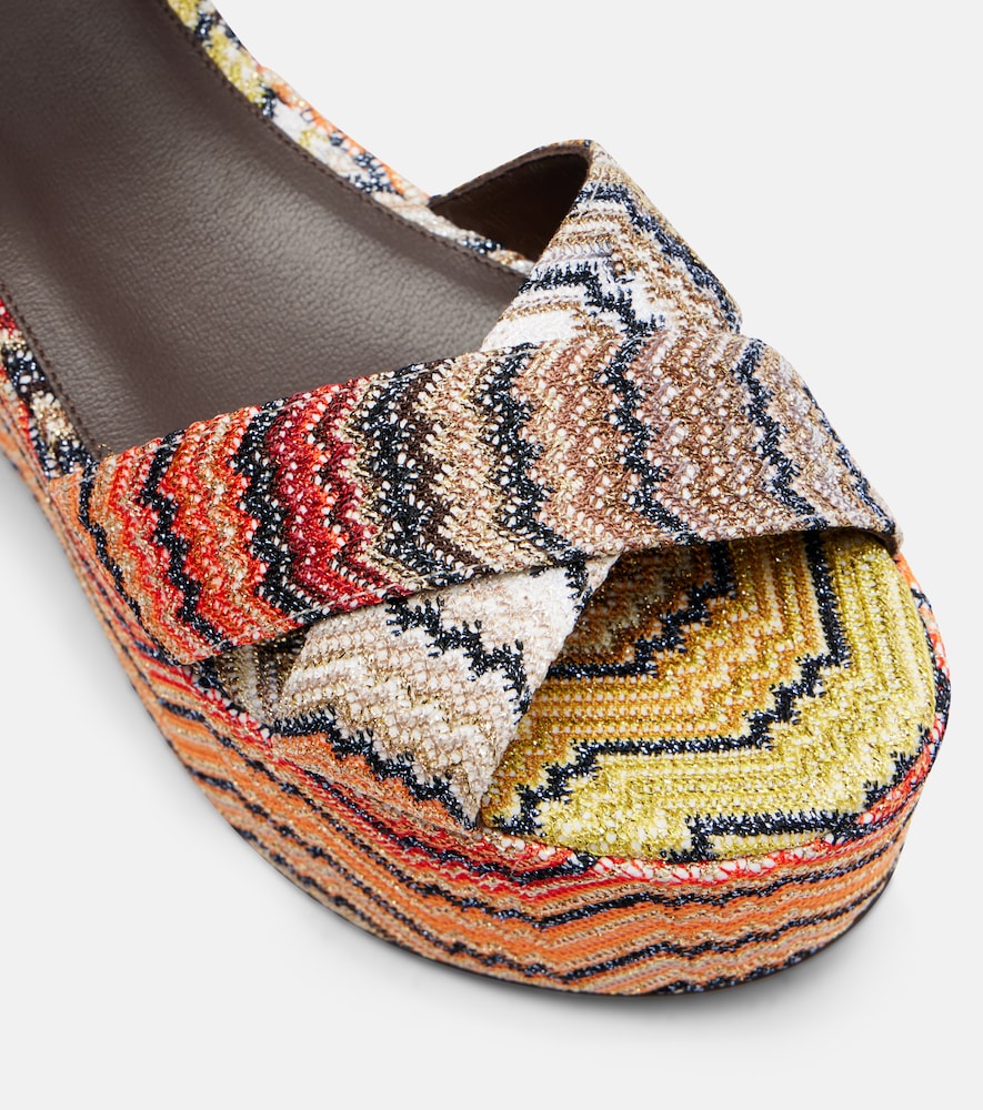 Missoni Julia Zigzag lame platform sandals in Multicoloured - Heeled Sandals
