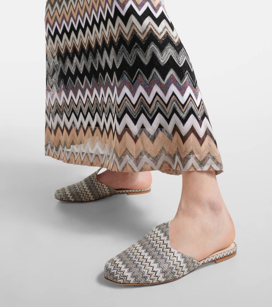 Missoni Zig Zag canvas mules