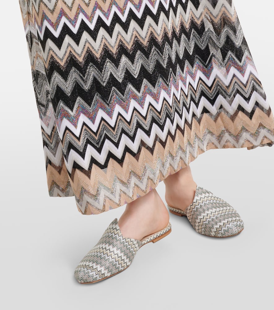 Missoni Zig Zag canvas mules