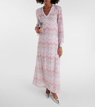 Missoni Zig Zag metallic knit maxi dress