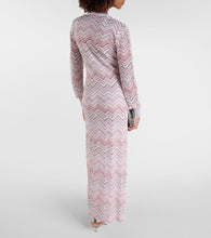 Missoni Zig Zag metallic knit maxi dress