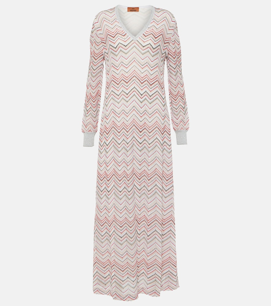 Missoni Zig Zag metallic knit maxi dress. Missoni Zig Zag 金属针织长裙