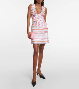 Missoni Zig-Zag printed cotton-blend minidress