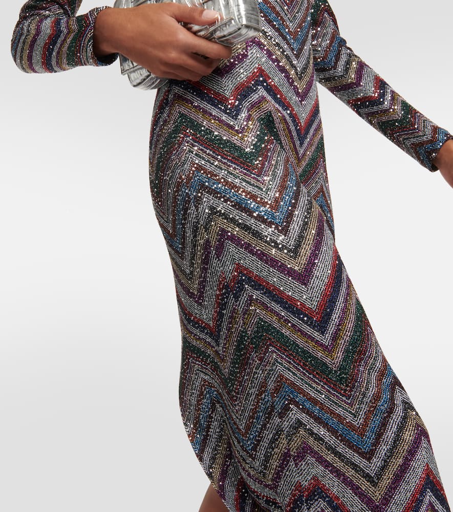 Missoni Zig Zag sequined midi dress
