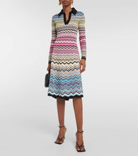 Missoni Zig-zag knit cotton-blend midi dress