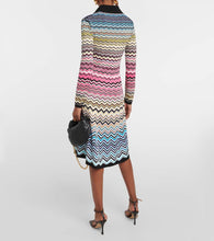 Missoni Zig-zag knit cotton-blend midi dress