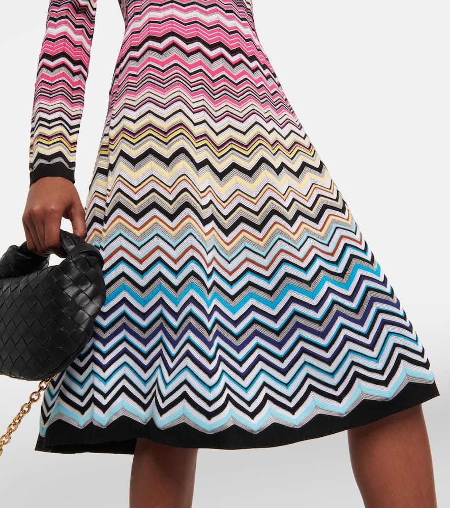 Missoni Zig-zag knit cotton-blend midi dress
