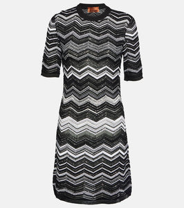 Missoni Zig-zag knit sequined minidress