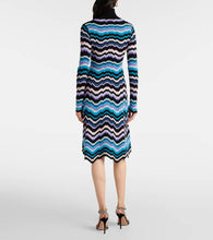 Missoni Zigzag knitted turtleneck midi dress