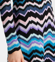 Missoni Zigzag knitted turtleneck midi dress