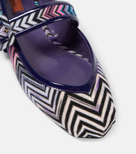 Missoni Zigzag leather-trimmed Mary Jane flats
