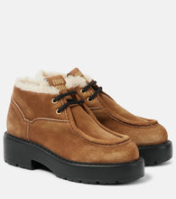Miu Miu Chunky shearling-trimmed leather flats - Miu Miu 厚底羊毛饰边皮革平底鞋