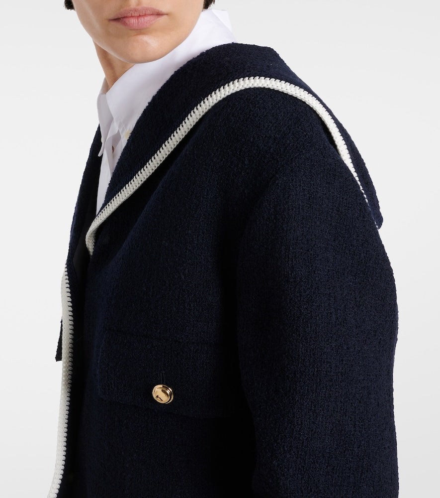 Miu Miu Cropped wool-blend tweed jacket