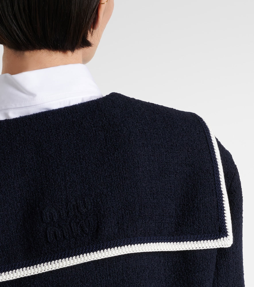Miu Miu Cropped wool-blend tweed jacket