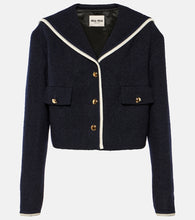 Miu Miu Cropped wool-blend tweed jacket - Miu Miu 短款羊毛混纺粗花呢外套