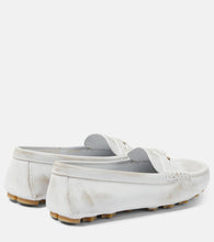 Miu Miu Distressed suede penny loafers