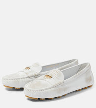 Miu Miu Distressed suede penny loafers