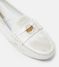 Miu Miu Distressed suede penny loafers