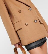 Miu Miu Double-breasted camel hair jacket