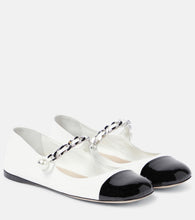 Miu Miu Embellished leather ballet flats - Miu Miu 缀饰皮革芭蕾平底鞋