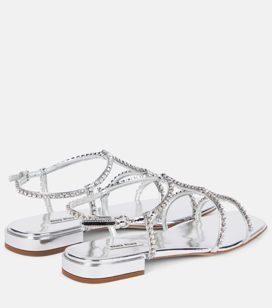 Miu Miu Embellished leather sandals