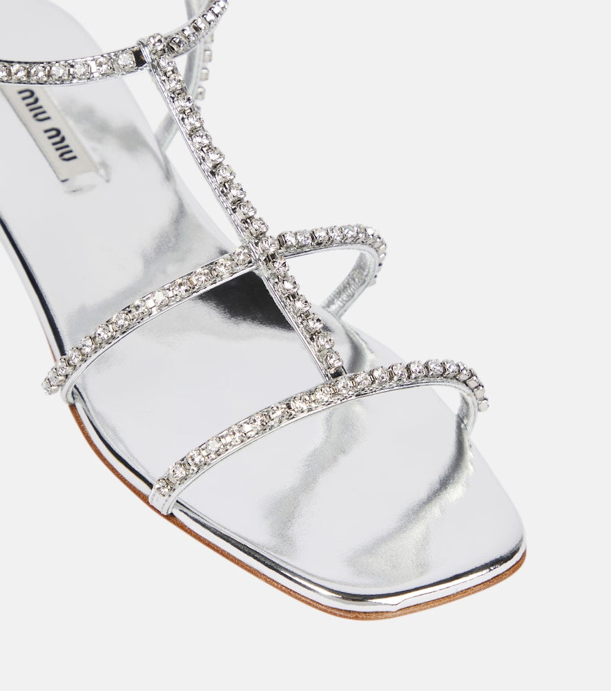 Miu Miu Embellished leather sandals