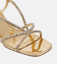 Miu Miu Embellished metallic leather sandals