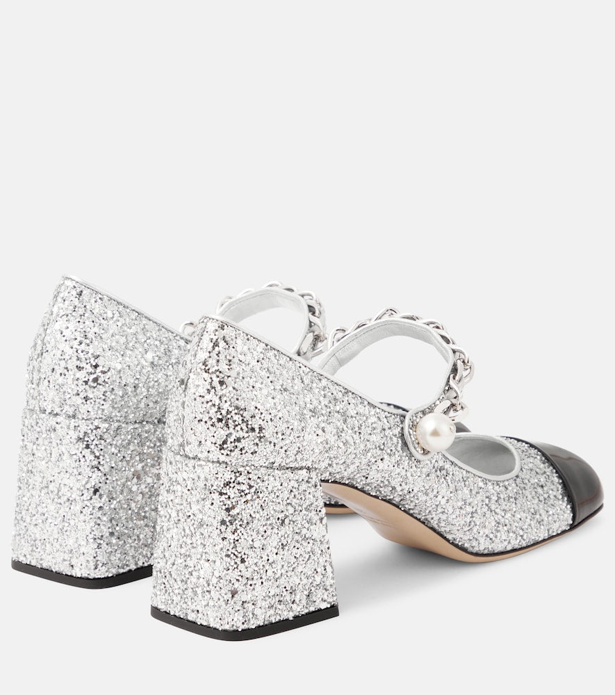 Miu Miu Glitter Mary Jane pumps