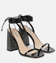Miu Miu Glitter and patent leather sandals - Miu Miu 亮片漆皮凉鞋