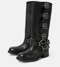 Miu Miu Leather biker boots