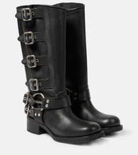 Miu Miu Leather biker boots - Miu Miu 皮革机车靴