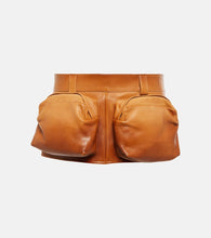 Miu Miu Leather cargo miniskirt - Miu Miu 皮革工装迷你裙