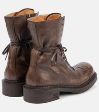 Miu Miu Leather lace-up boots