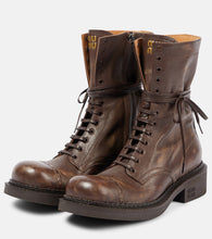 Miu Miu Leather lace-up boots