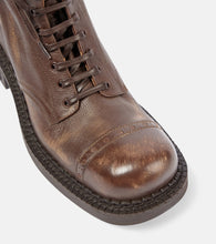 Miu Miu Leather lace-up boots