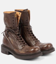 Miu Miu Leather lace-up boots - Miu Miu 皮革系带靴