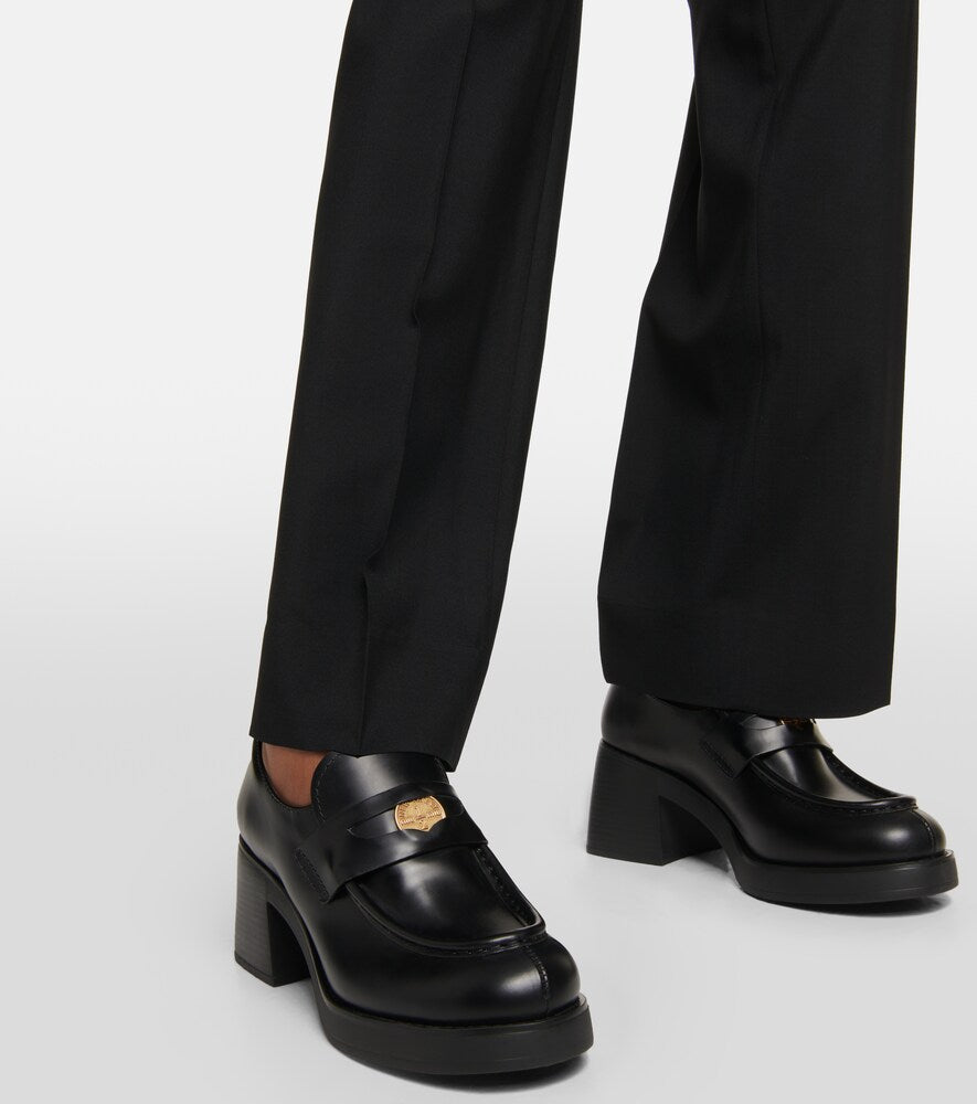 Miu Miu Leather penny loafers