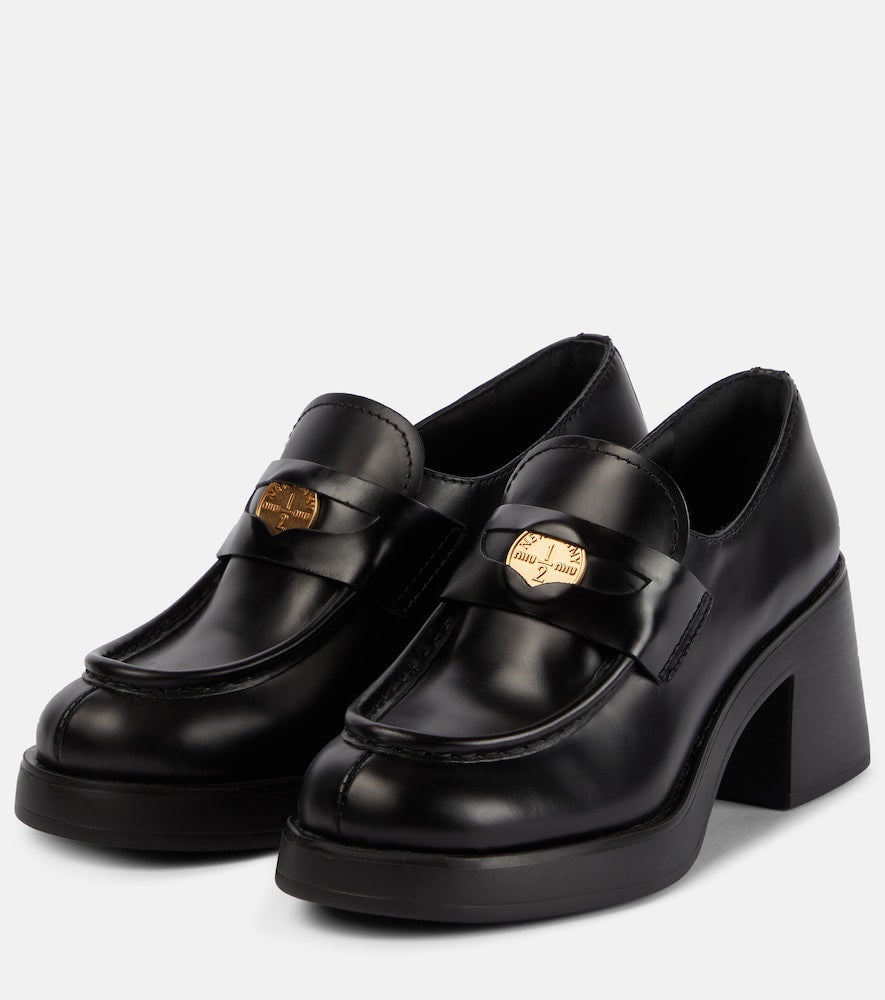 Miu Miu Leather penny loafers