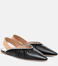 Miu Miu Leather slingback ballet flats - Miu Miu 皮革露跟芭蕾平底鞋