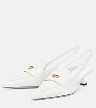 Miu Miu Leather slingback penny loafers