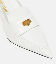 Miu Miu Leather slingback penny loafers