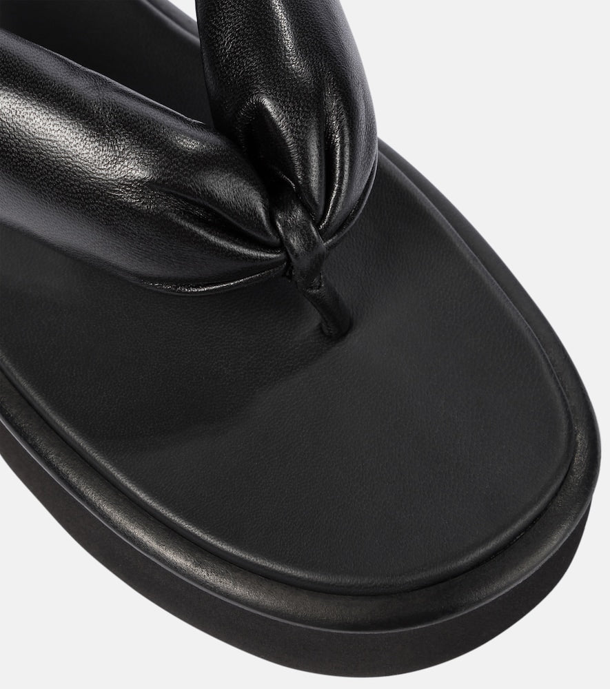 Miu Miu Leather thong sandals