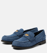 Miu Miu Logo denim loafers