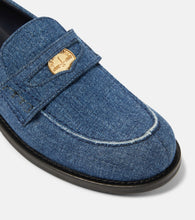 Miu Miu Logo denim loafers