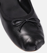 Miu Miu Logo leather ballet flats