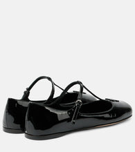 Miu Miu Logo patent leather ballet flats