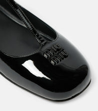 Miu Miu Logo patent leather ballet flats