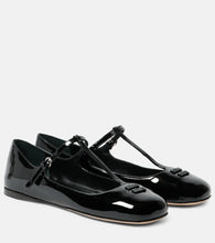 Miu Miu Logo patent leather ballet flats - Miu Miu Logo漆皮芭蕾平底鞋