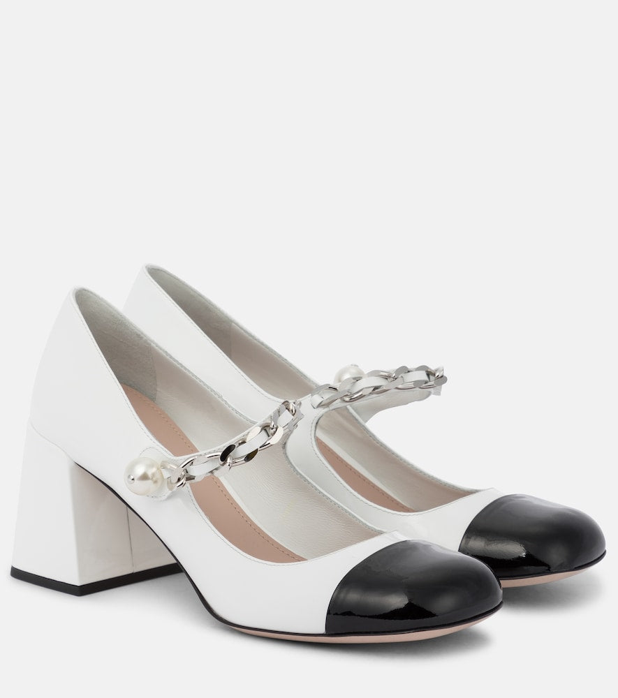 Miu Miu Mary Jane leather pumps - Miu Miu玛丽珍皮革高跟鞋